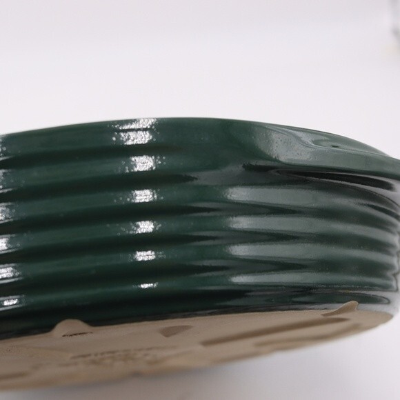 Pampered Chef New Traditions Green 11" Deep Dish Stoneware Baker 1393 - Picture 9 of 13
